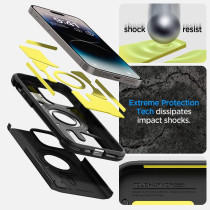 Spigen Tough Armor (Magfit) Compatible With Magsafe Designed For iPhone 14 Pro Max Case (2022), Black