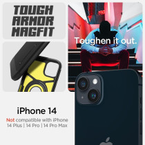 Spigen Tough Armor (Magfit) Compatible With Magsafe Designed For iPhone 14 Case (2022), Black