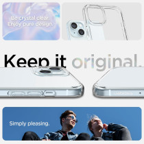 Spigen Ultra Hybrid Designed For iPhone 15 Plus Case (2023), Anti-Yellowing, Military-Grade Protection, Crystal Clear