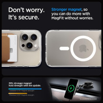 Spigen Magnetic Ultra Hybrid Magfit Designed For iPhone 15 Pro Case, Anti-Yellowing, Military-Grade Protection, Compatible With Magsafe (2023), White