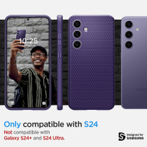 Spigen Liquid Air Designed For Galaxy S24 Case (2024), Military-Grade Protection, Deep Purple