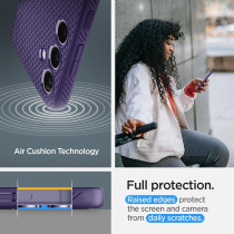 Spigen Liquid Air Designed For Galaxy S24 Case (2024), Military-Grade Protection, Deep Purple