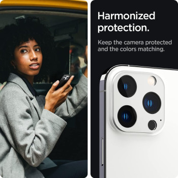 Spigen Camera Lens Screen Protector (Glastr Optik) Designed For iPhone 13 Pro (2021) / iPhone 13 Pro Max (2021), Silver - 2 Pack