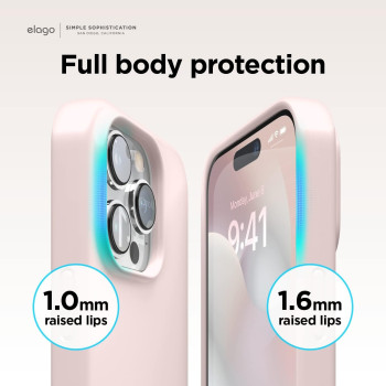 Elago Compatible With iPhone 14 Pro Case, Liquid Silicone Case, Full Body Protective Cover, Shockproof, Slim Phone Case, Anti-Scratch Soft Microfiber Lining, 6.1 Inch (Lovely Pink)
