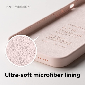 Elago Compatible With iPhone 14 Pro Case, Liquid Silicone Case, Full Body Protective Cover, Shockproof, Slim Phone Case, Anti-Scratch Soft Microfiber Lining, 6.1 Inch (Lovely Pink)