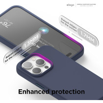 Elago Magnetic Silicone Case Compatible With iPhone 15 Pro Max Case 6.7 Inch Compatible With All Magsafe Accessories, Built-In Magnets, Soft Grip Silicone, Shockproof (Jean Indigo)
