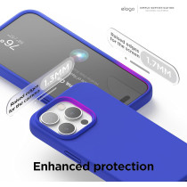 Elago Compatible With iPhone 15 Pro Case, Liquid Silicone Case, Full Body Protective Cover, Shockproof, Slim Phone Case, Anti-Scratch Soft Microfiber Lining, 6.1 Inch (Cobalt Blue)