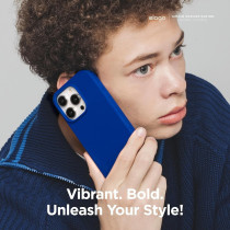 Elago Compatible With iPhone 15 Pro Case, Liquid Silicone Case, Full Body Protective Cover, Shockproof, Slim Phone Case, Anti-Scratch Soft Microfiber Lining, 6.1 Inch (Cobalt Blue)