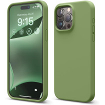 Elago Compatible With iPhone 15 Pro Max Case, Liquid Silicone Case, Full Body Protective Cover, Shockproof, Slim Phone Case, Anti-Scratch Soft Microfiber Lining, 6.7 Inch (Cedar Green)