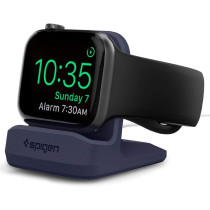Spigen S350 Designed For Apple Watch Charger Stand Apple Watch Ultra 2/Apple Watch Ultra, Series 9/8/Se2/7/6/Se/5/4/3/2/1 49/45/44/42/41/40/38Mm Durable Tpu With Non-Slip Stable Base, Midnight Blue