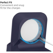 Spigen S350 Designed For Apple Watch Charger Stand Apple Watch Ultra 2/Apple Watch Ultra, Series 9/8/Se2/7/6/Se/5/4/3/2/1 49/45/44/42/41/40/38Mm Durable Tpu With Non-Slip Stable Base, Midnight Blue