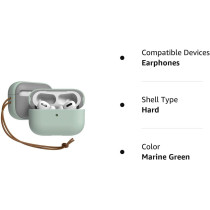 Vrs Design Compatible With Apple Airpods Pro Case (2019) With Lanyard, Modern-Marine Green, Led-Visible Full Body Shockproof Hard Shell Protective Cover (Us Patent Registered)