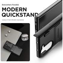 Vrs Design Phone Case For Galaxy Z Fold 5 5G Phone Case (2023), Quick Stand Modern, Modern Neat Style Hinge Protection Case With Multi Angle Kickstand