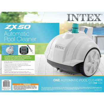 Intex ZX50 Automatic Hydraulic Powered Pool Cleaner, Gray/White
