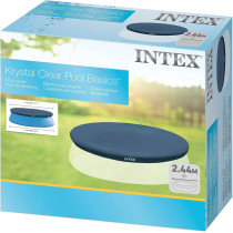 Intex 8-Foot Round Easy Set Pool Cover For Swimming Pool, Blue