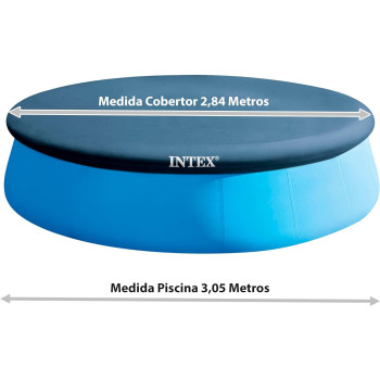 Intex Krystal Clear Pool Basics Easy Set Pool Cover 2.8 Mt, Multi-Colour