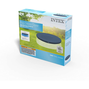 Intex Recreation Easy Set Round Pool Cover 10 Foot, Blue