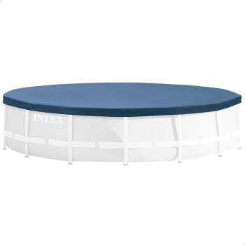 Intex Round Metal Frame Pool Cover 10 Foot, Blue, 28030E
