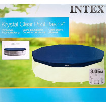 Intex Krystal Clear Round Pool Basics Cover, Blue, 28030