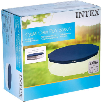 Intex Krystal Clear Round Pool Basics Cover, Blue, 28030