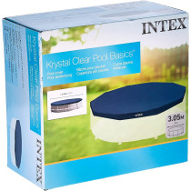 Intex Krystal Clear Round Pool Basics Cover, Blue, 28030