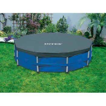 Intex Protective Cover For Tubular Pools 10 Foot, Blue/Gray, 28030