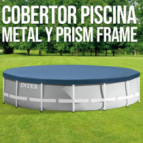 Intex Krystal Clear Round Pool Basics Cover 12 Foot, Blue, 28031