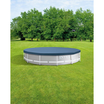 Intex Metal Frame Above Ground Pool Cover 12 Foot, Blue