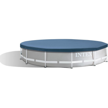 Intex Metal Frame Above Ground Pool Cover 12 Foot, Blue