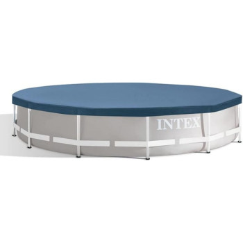 Intex Metal Frame Above Ground Pool Cover 15 Foot, Blue, 28032E