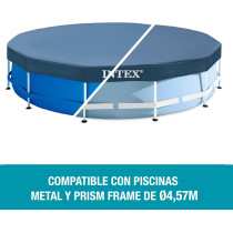 Intex Round Frame Cover 15 Foot, Black Colour, 58901