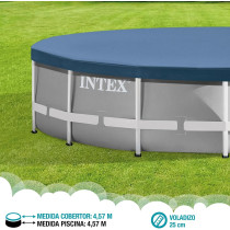 Intex Round Frame Cover 15 Foot, Black Colour, 58901