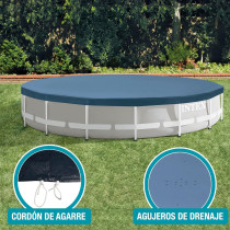 Intex Round Frame Cover 15 Foot, Black Colour, 58901