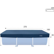 Intex Modern Rectangular Pool Cover, Mutlicolour, 28036