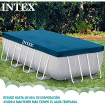Intex Rectangular Pool Cover For Swimming Pool, Black, 28037