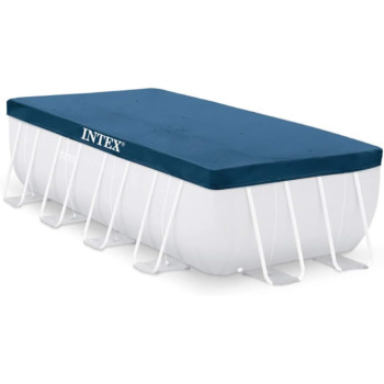 Intex Heavy Duty Vinyl Rectangular Picina Cover, Blue