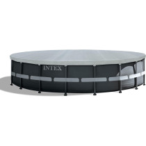 Intex Ultra Frame Pool Cover For Swimming Pool 18 Foot, Gray
