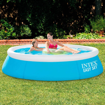 Intex Easy Set Swimming Pool For Kids 6 Foot x 20 Inch, Blue/White, 28101