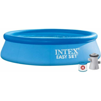 Intex Round Shape Easy Pool Set For Unisex-Adult Include Filter Pump, Blue