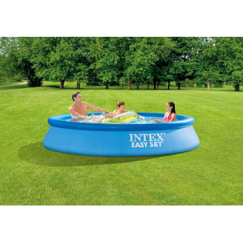 Intex Round Shape Easy Swimming Pool Set For Kids, Blue, 10 Foot x 24 Inch
