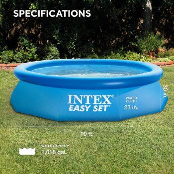 Intex Round Shape Easy Set Swimming Pool, 305cm x 76cm, Blue, 28120
