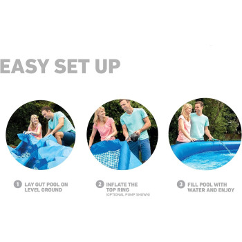 Intex Round Shape Easy Set Swimming Pool For Adult, 10 Foot x 30 Inch, Blue, 28122