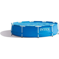 Intex Metal Big Frame Swimming Pool For Kids, Blue, 28200