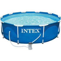 Intex Metal Frame Swimming Pool For Adult, Blue, 28202