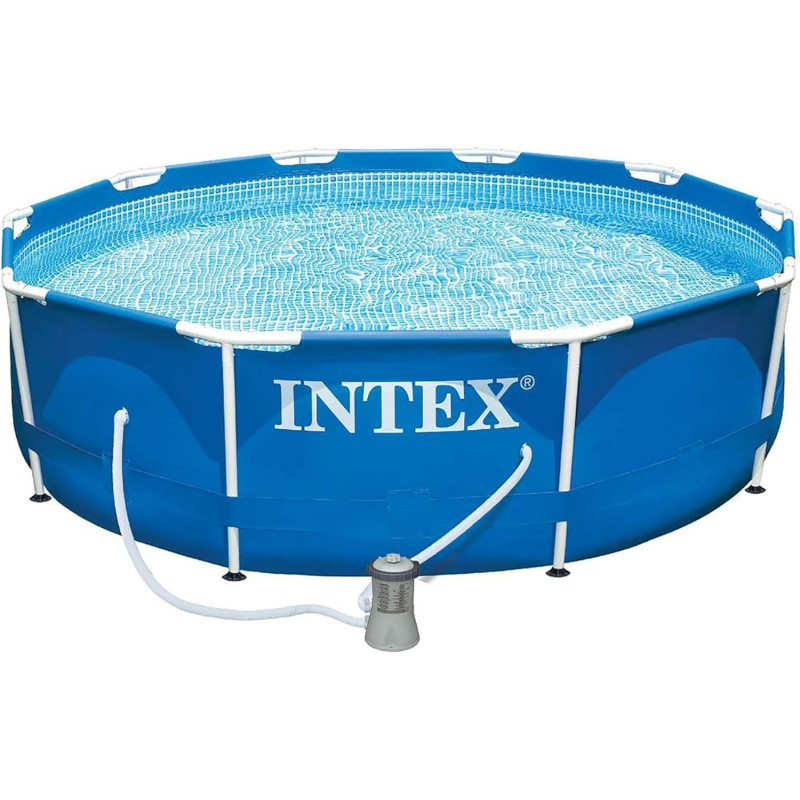Intex Metal Frame Swimming Pool Set For Kids, Blue, 28202