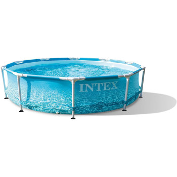 Intex Swimming Pool Metal Frame Beachside, Light Blue, 305 x 76 cm, 28206