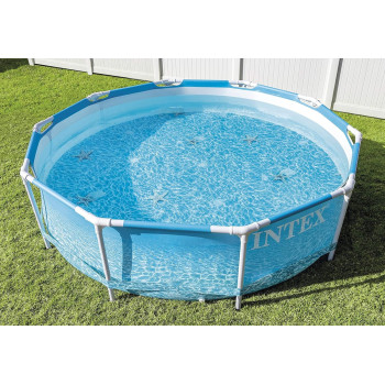 Intex Swimming Pool Metal Frame Beachside, Light Blue, 305 x 76 cm, 28206