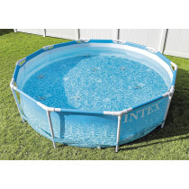Intex Swimming Pool Metal Frame Beachside, Light Blue, 305 x 76 cm, 28206