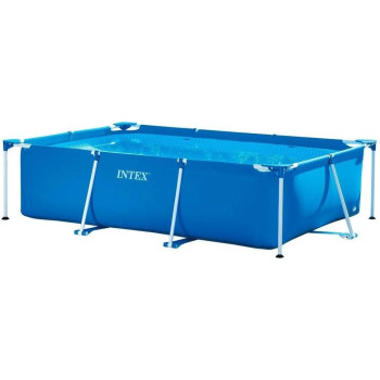 Intex Rectangular Frame Above Ground Baby Splash Swimming Pool, Blue, 86" x 59" x 23", 28270