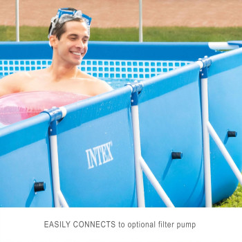 Intex Rectangular Frame Swimming Pool For Kids, Blue, 28273